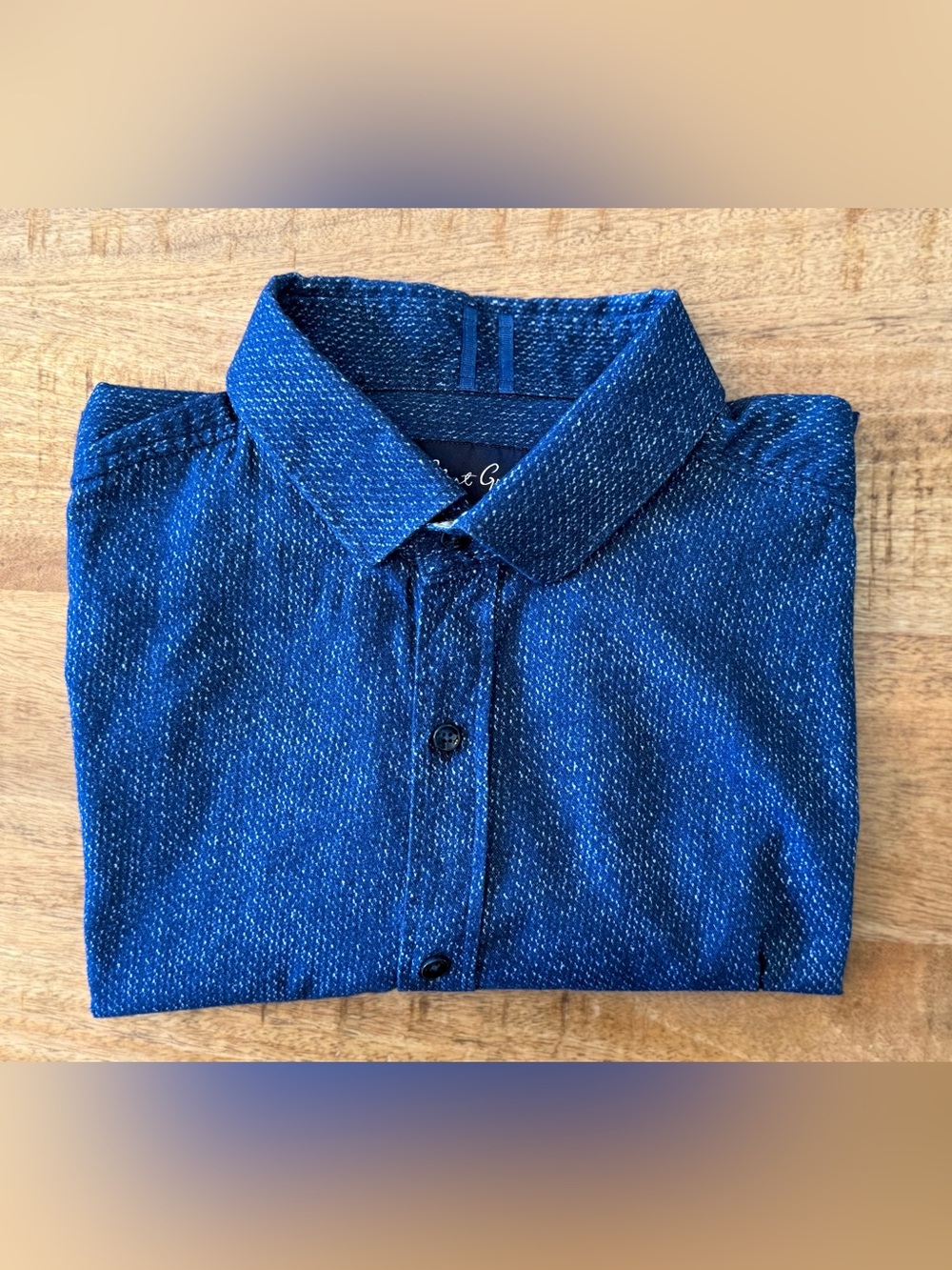 Robert Graham Deep Blue Speckled Button-Down Shirt